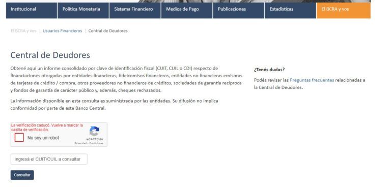 Central De Deudores Bcra - Consult Argentina Online